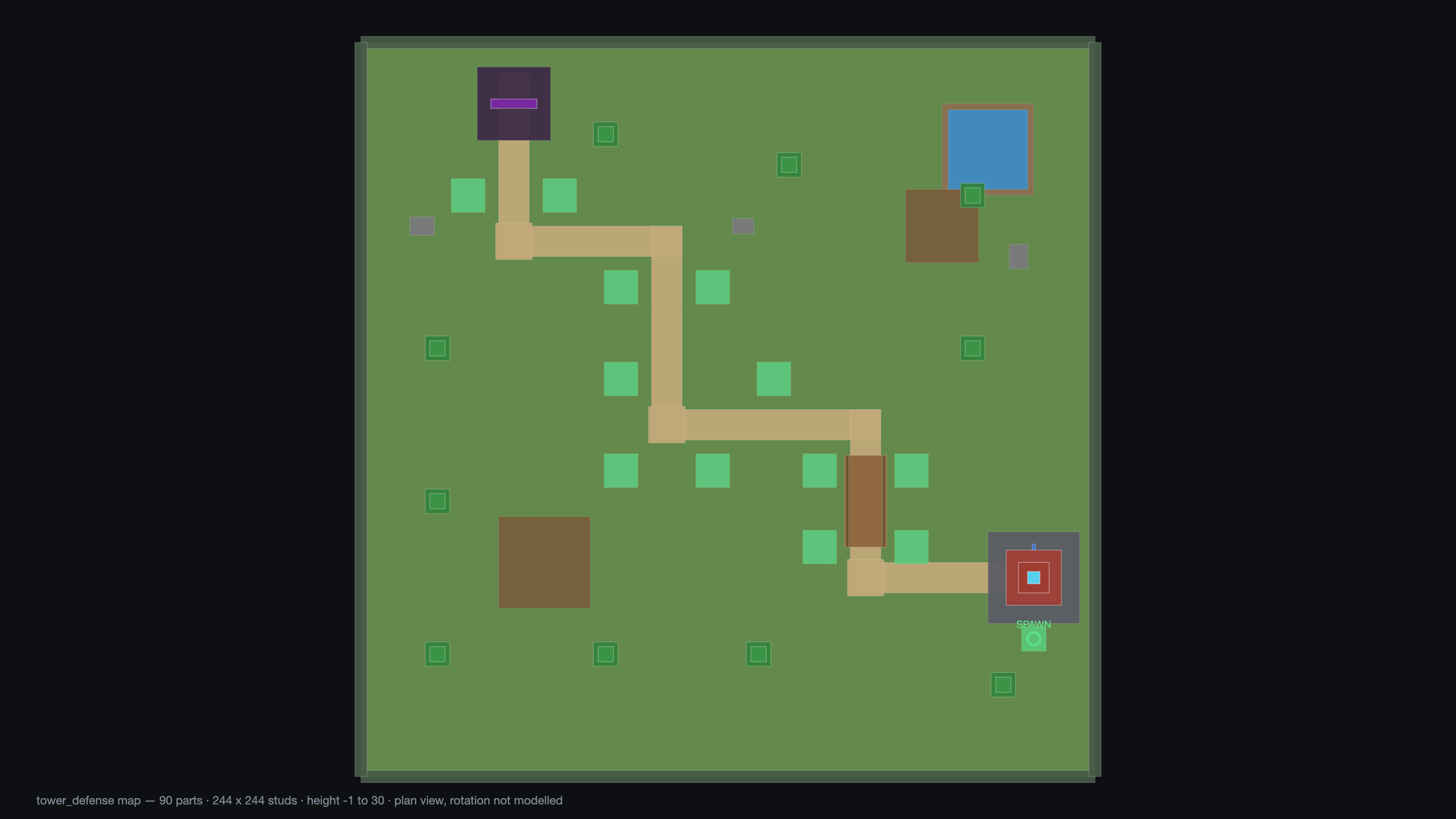 tower defense map plan