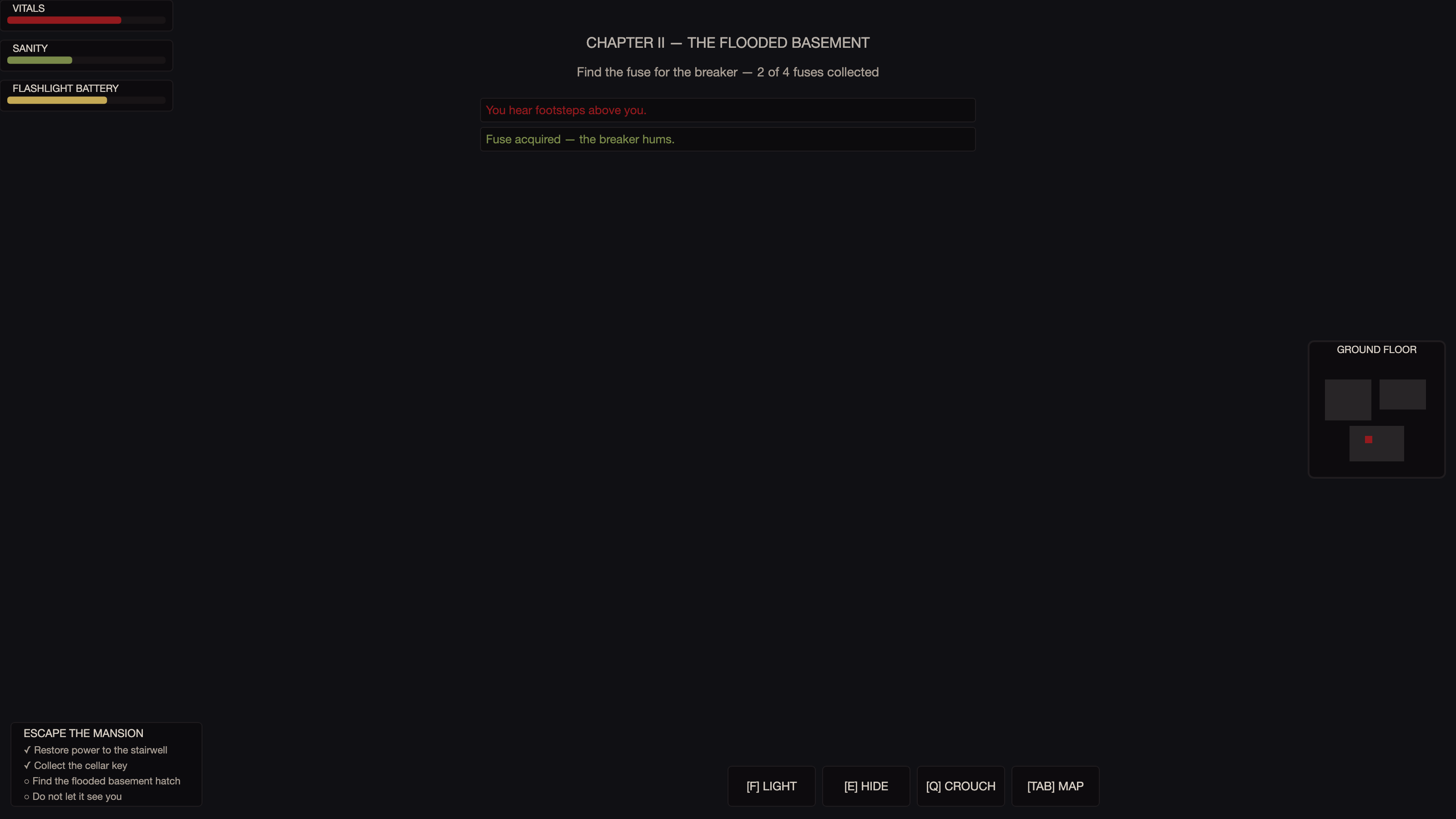 hud — horror screen built by the model