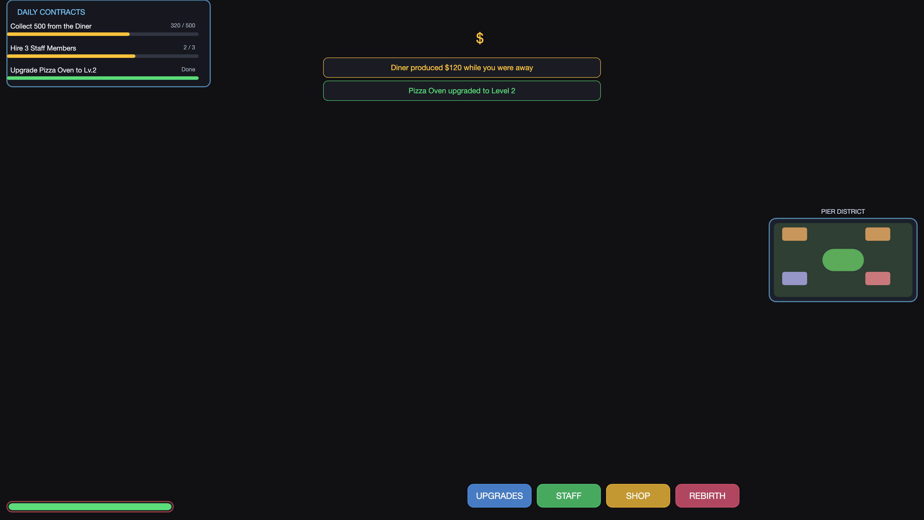 hud screen built by the model
